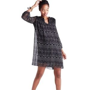 𝅺madewell caravan v neck chiffon overlay shift dress